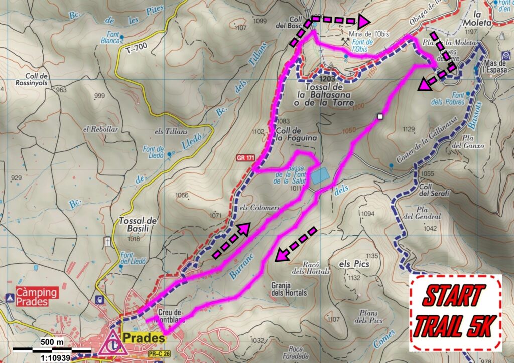 mapa-STARTTRAIL-PRADES-5k_v3-ok MAPRA STRAT TRAIL PRADES 5K