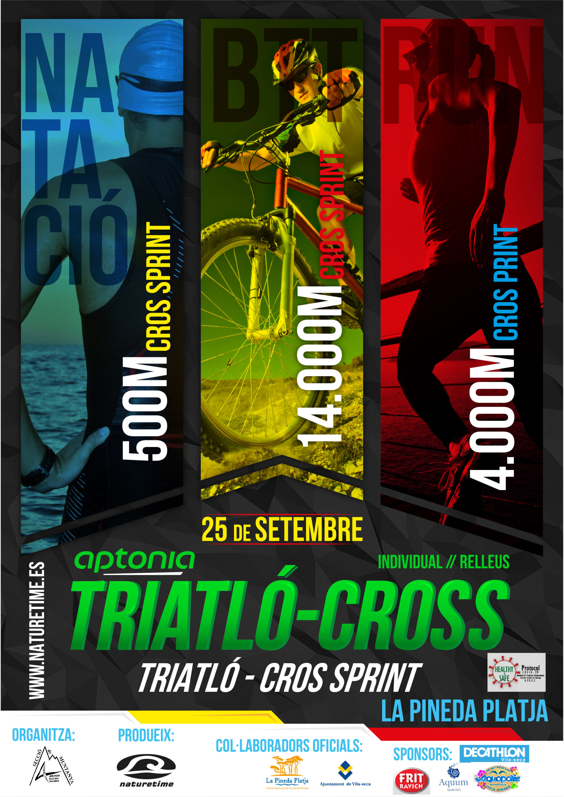 poster triatlon cros pineda