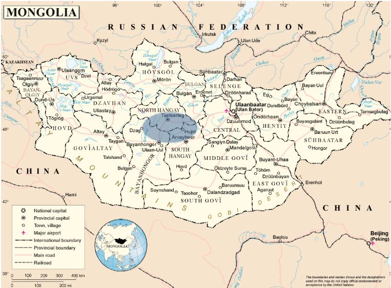 mONGOLIA tRAIL RUN MAP GENERAL