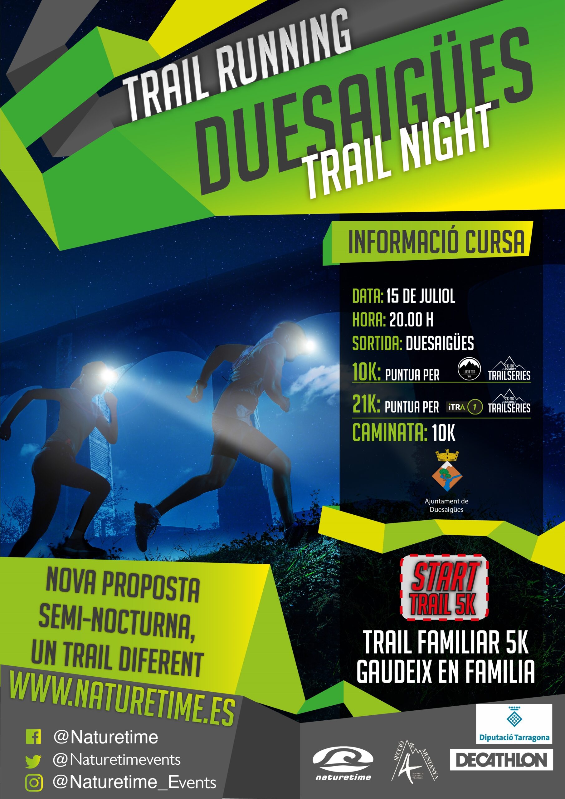 poster night trail duesaigues