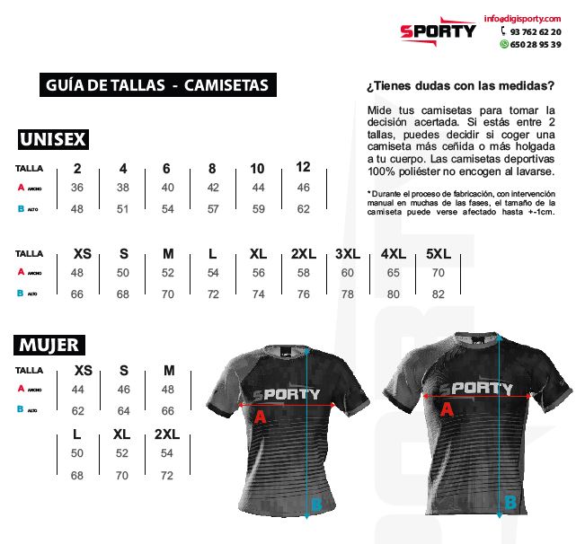 talles sporty 25